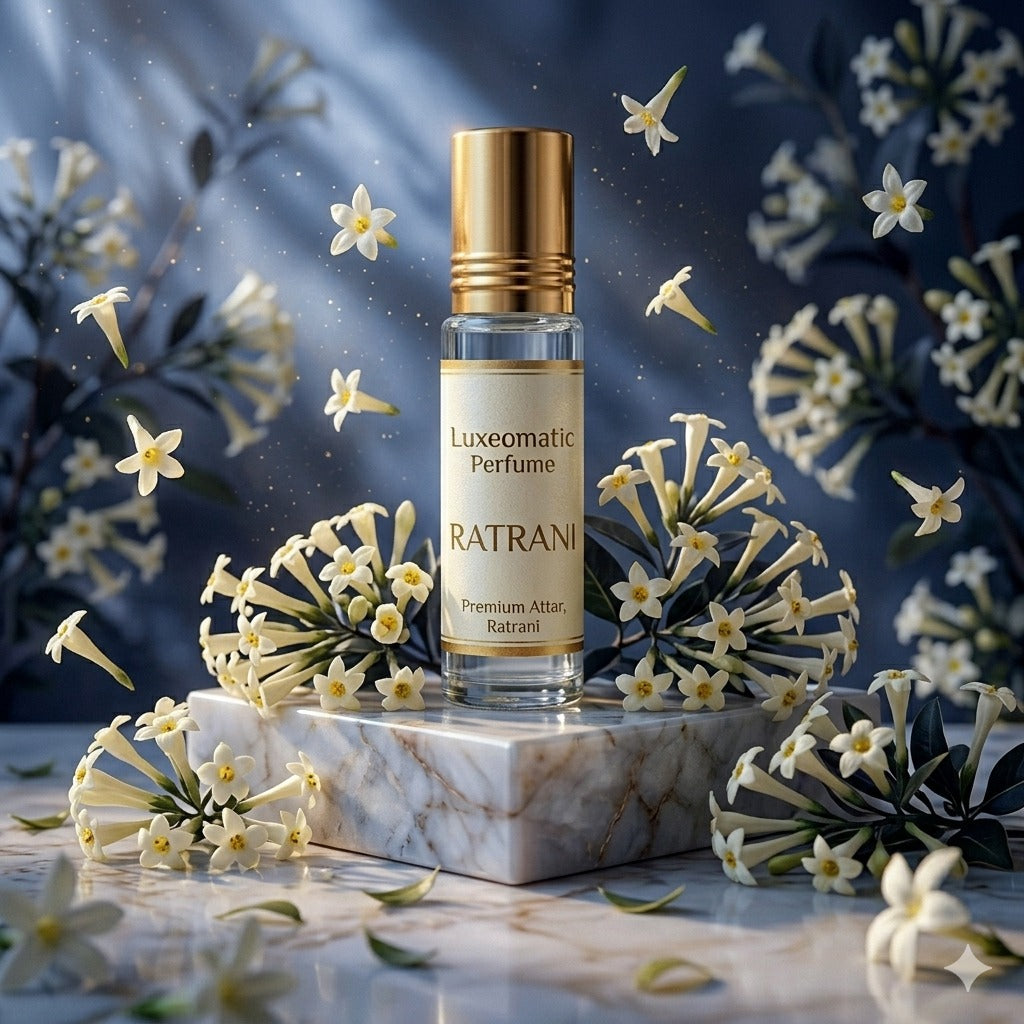 Luxeomatic Ratrani Premium Attar Roll-On | Long Lasting Alcohol-Free Perfume Oil (12ml) (Copy) (Copy) (Copy) (Copy)